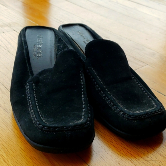 Aerosols Women's Black Suede Mules- 8.5W - Picture 1 of 5